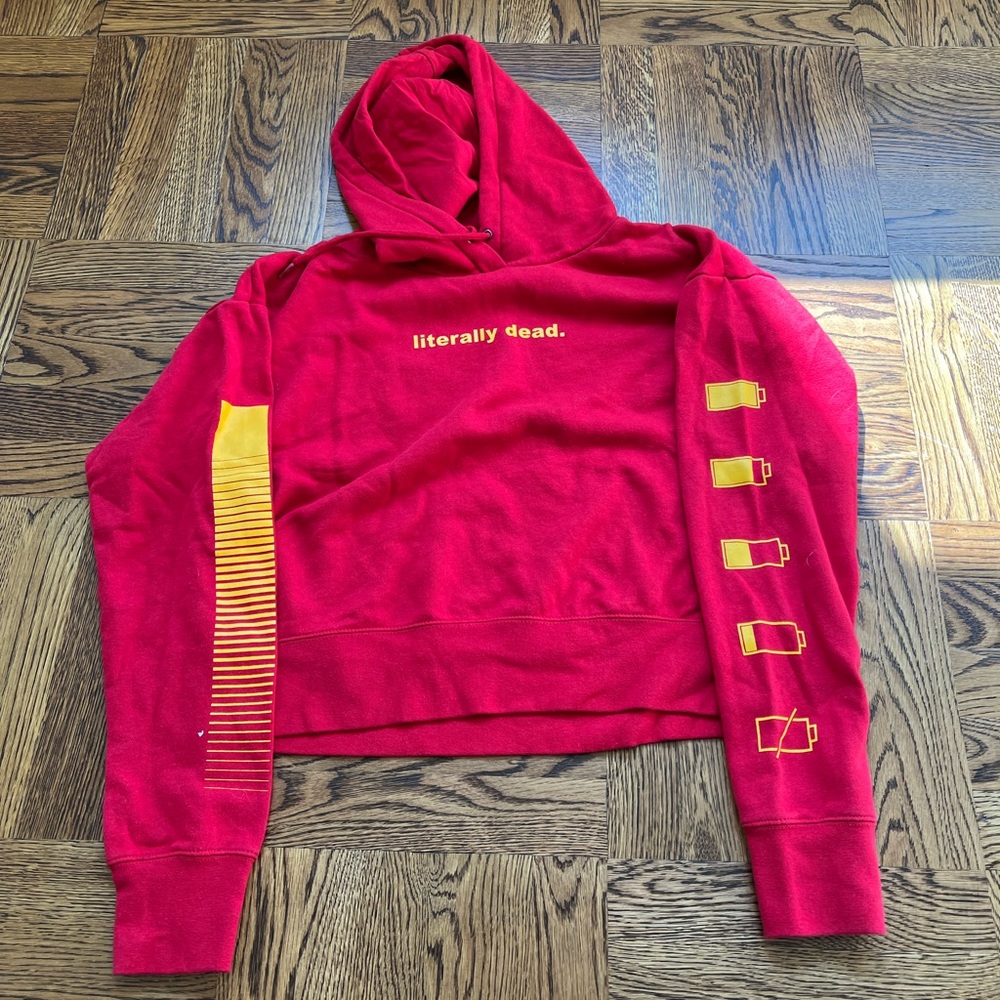 Red graphic sweatshirt